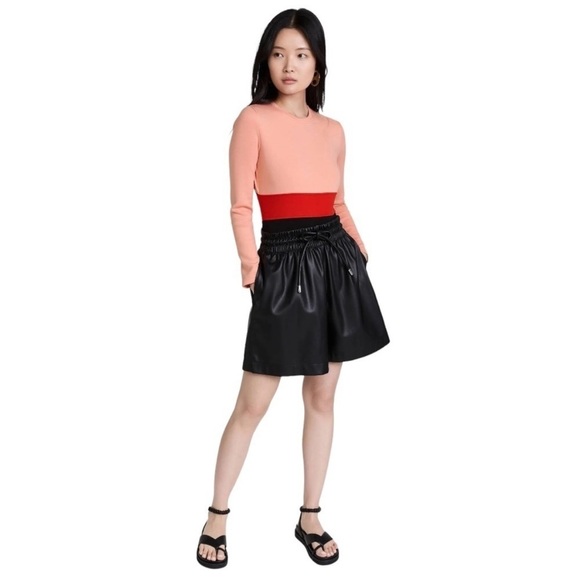 Proenza Schouler Colorblock White Label Jersey Bodysuit L Long sleeve Luxury - Picture 3 of 16